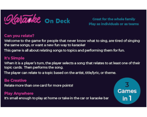 Karaoke Cards